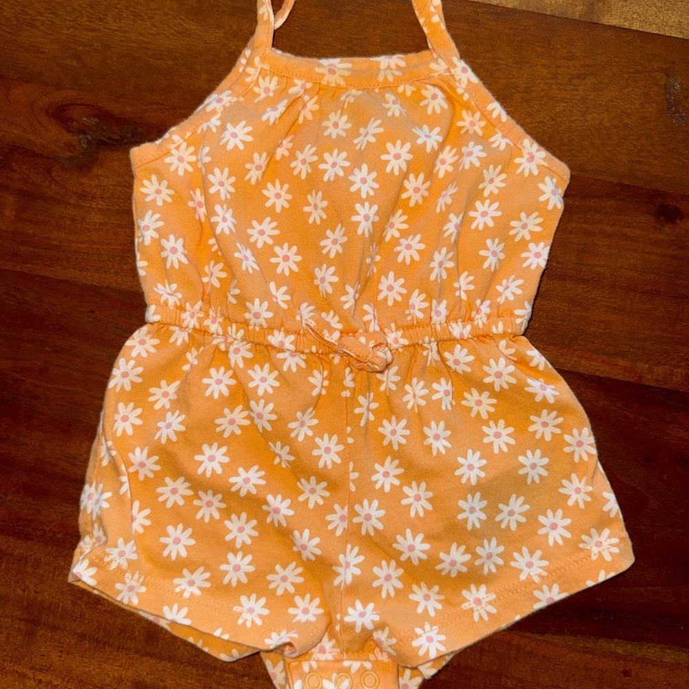 Old‎ Navy Orange Daisy Kids Romper